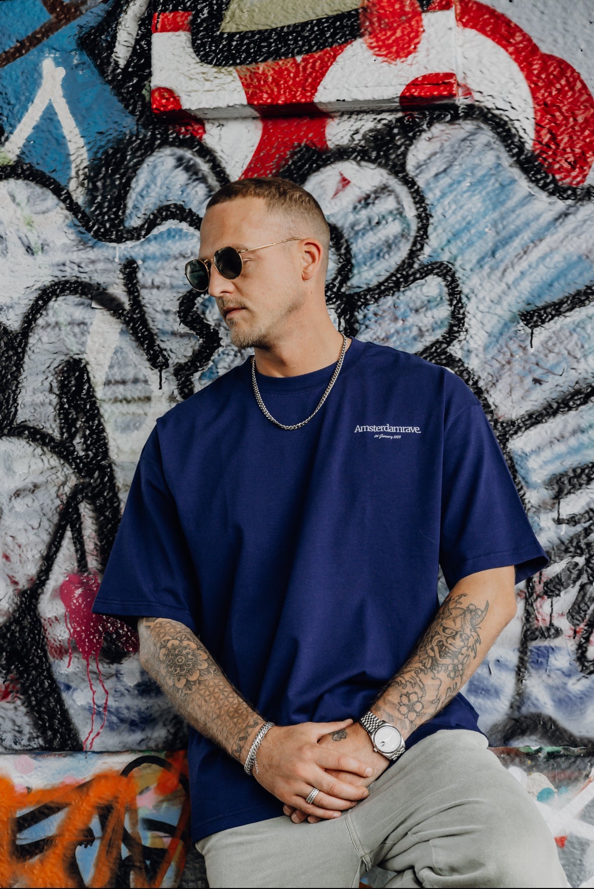 MADE – Oversized T-Shirt Blue AmsterdamRave