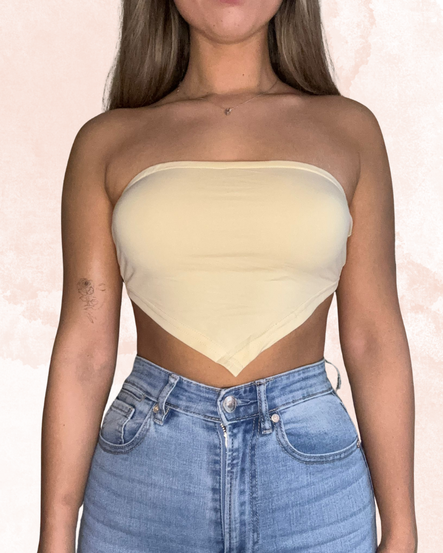 Top Merel Beige/white AmsterdamRave