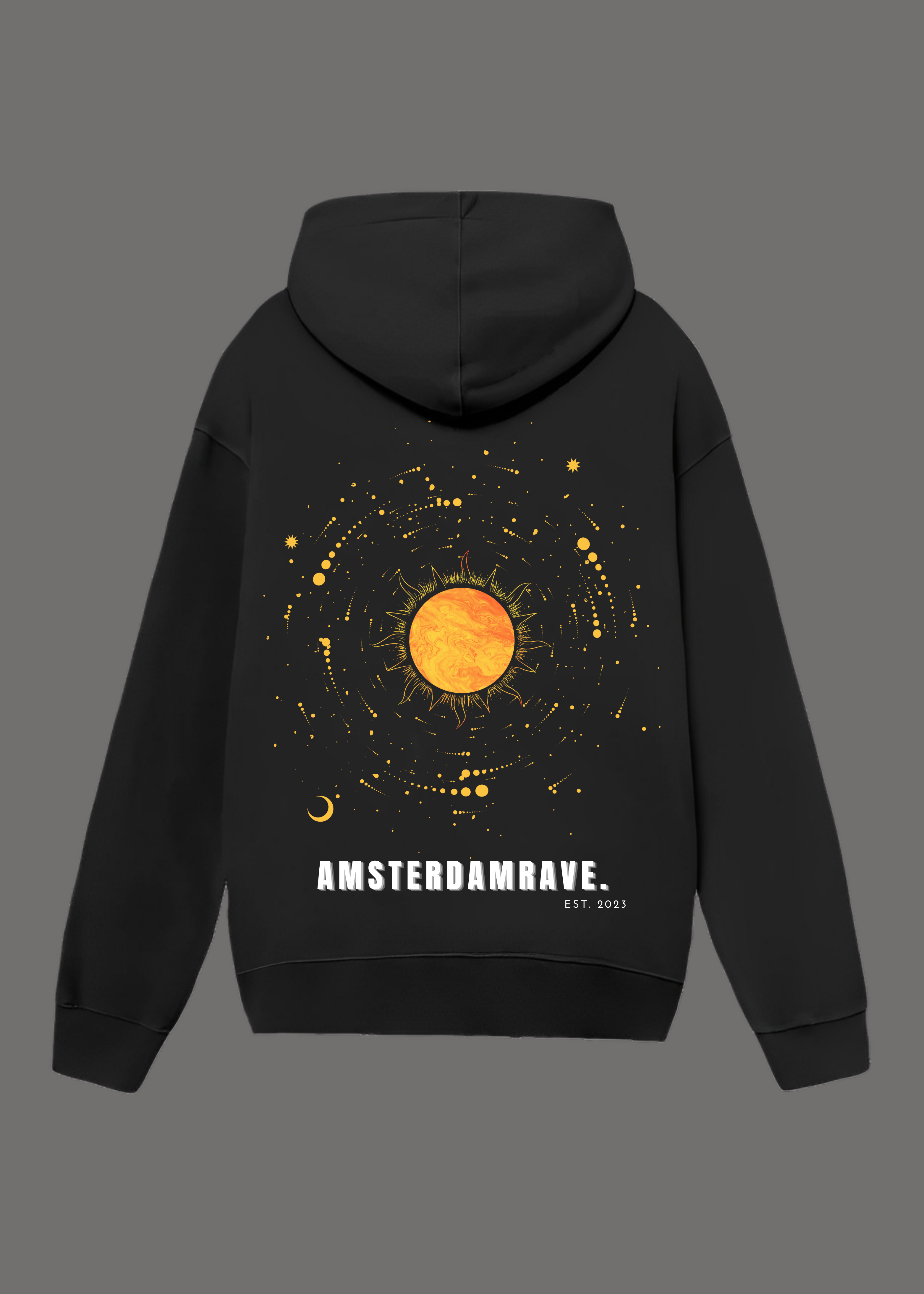 Solar Hoodie Black AmsterdamRave