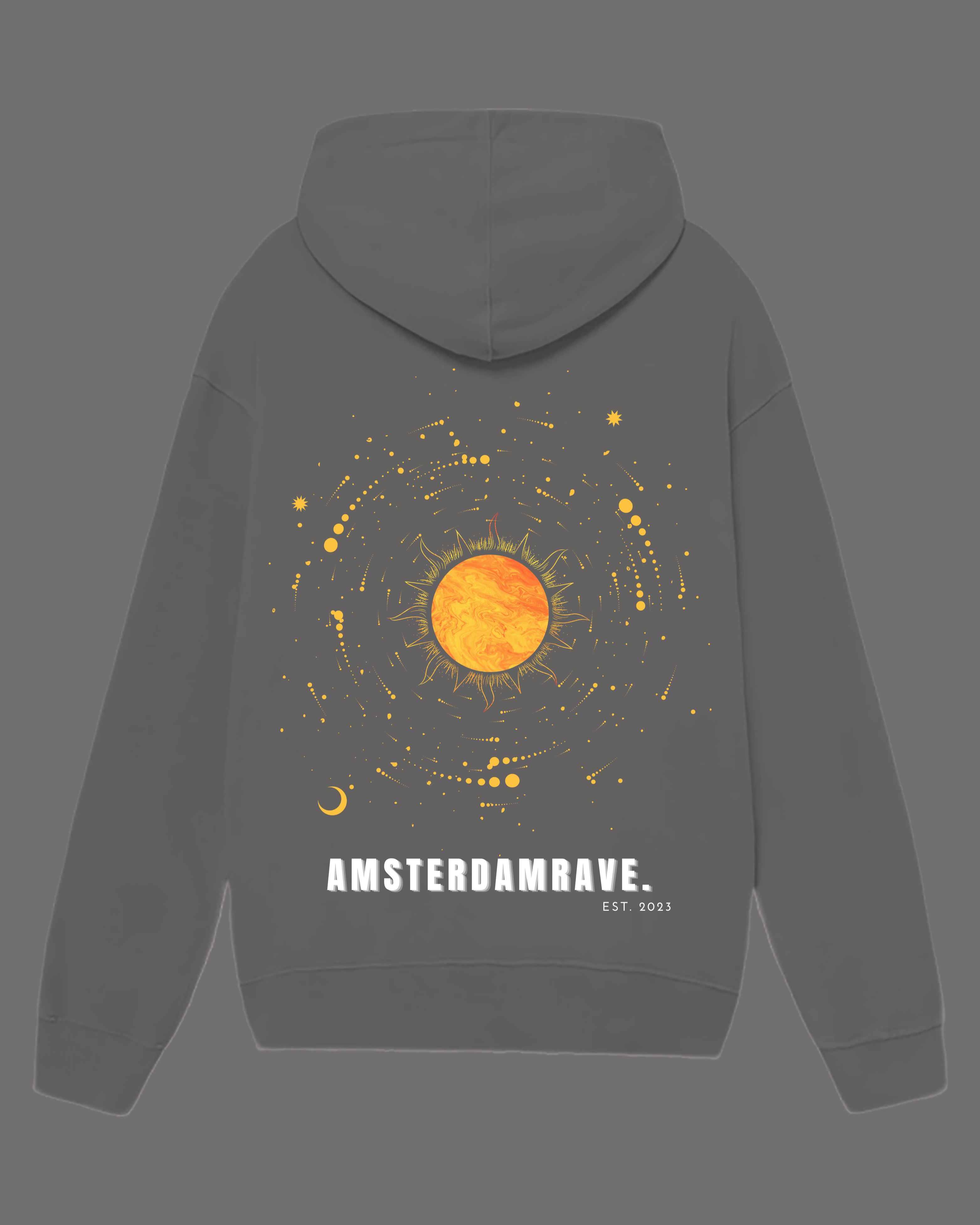 Solar Hoodie Gray AmsterdamRave