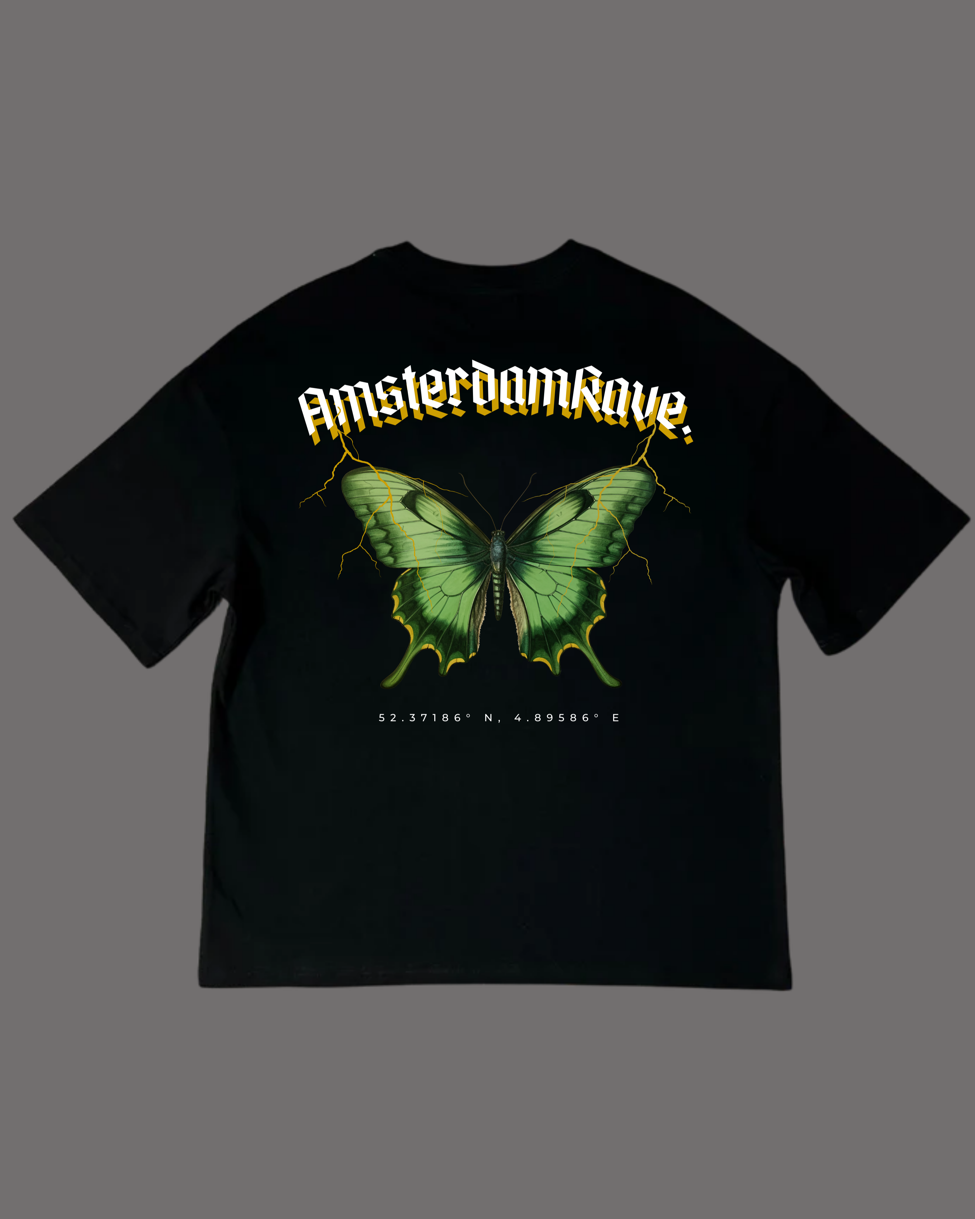 Green Papillon T-Shirt AmsterdamRave