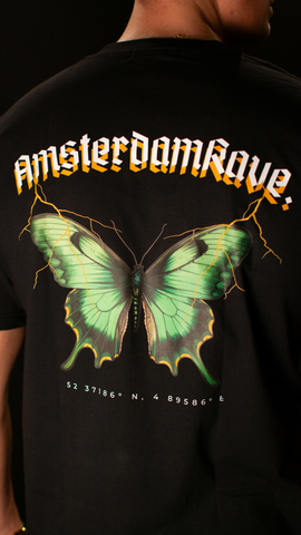 Green Papillon T-Shirt AmsterdamRave