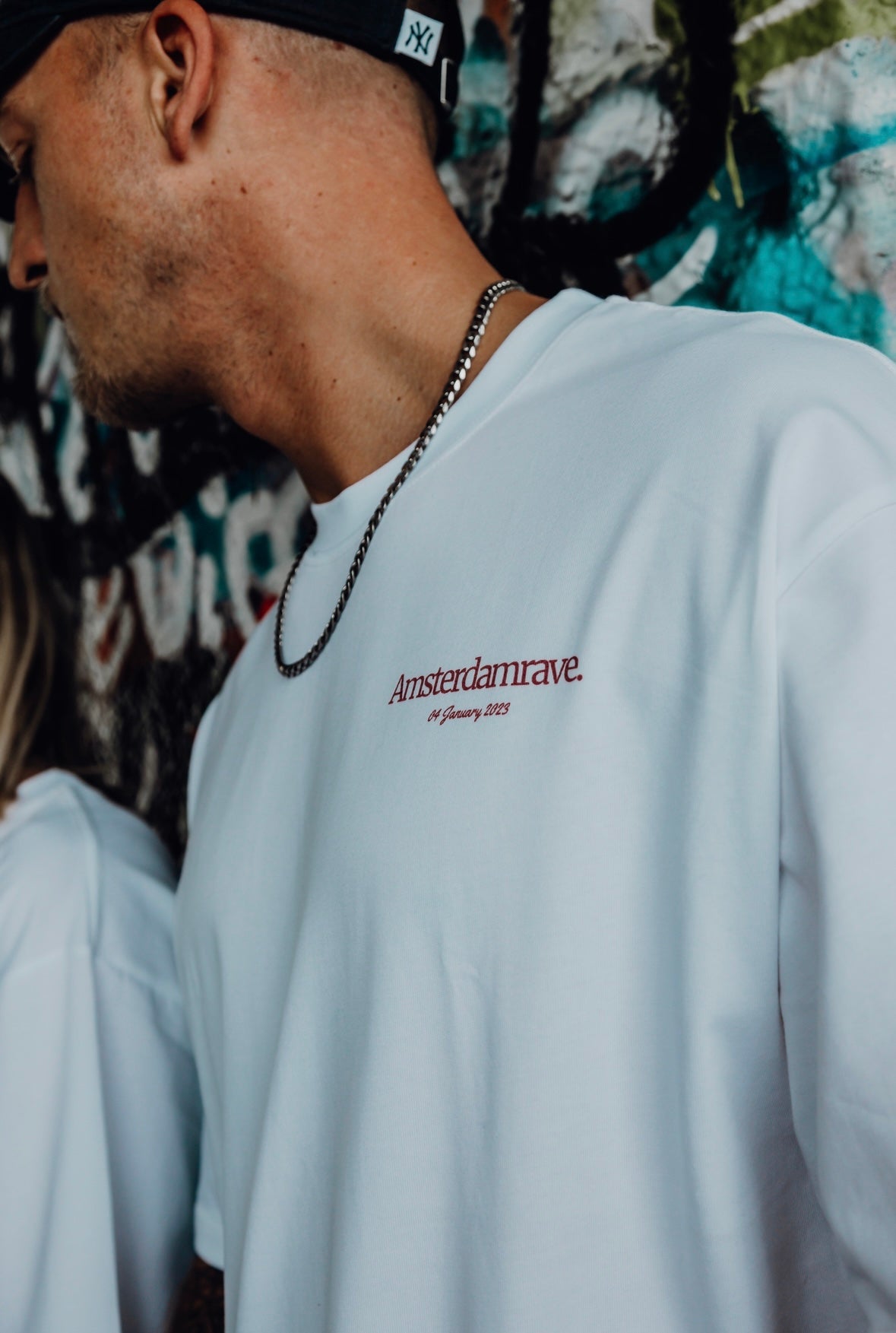 MADE – Oversized T-Shirt White AmsterdamRave