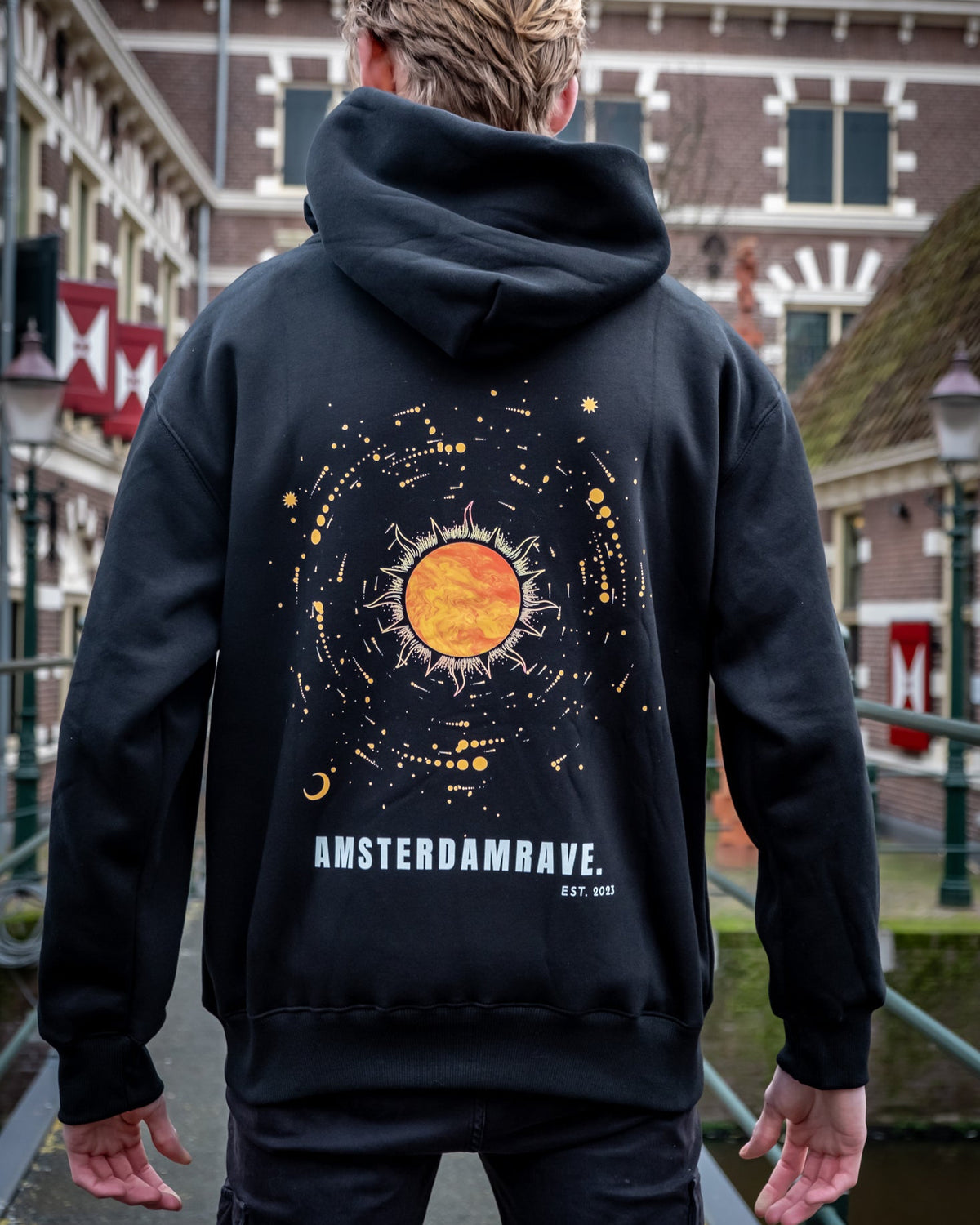 AmsterdamRave Solar Hoodie Black AmsterdamRave