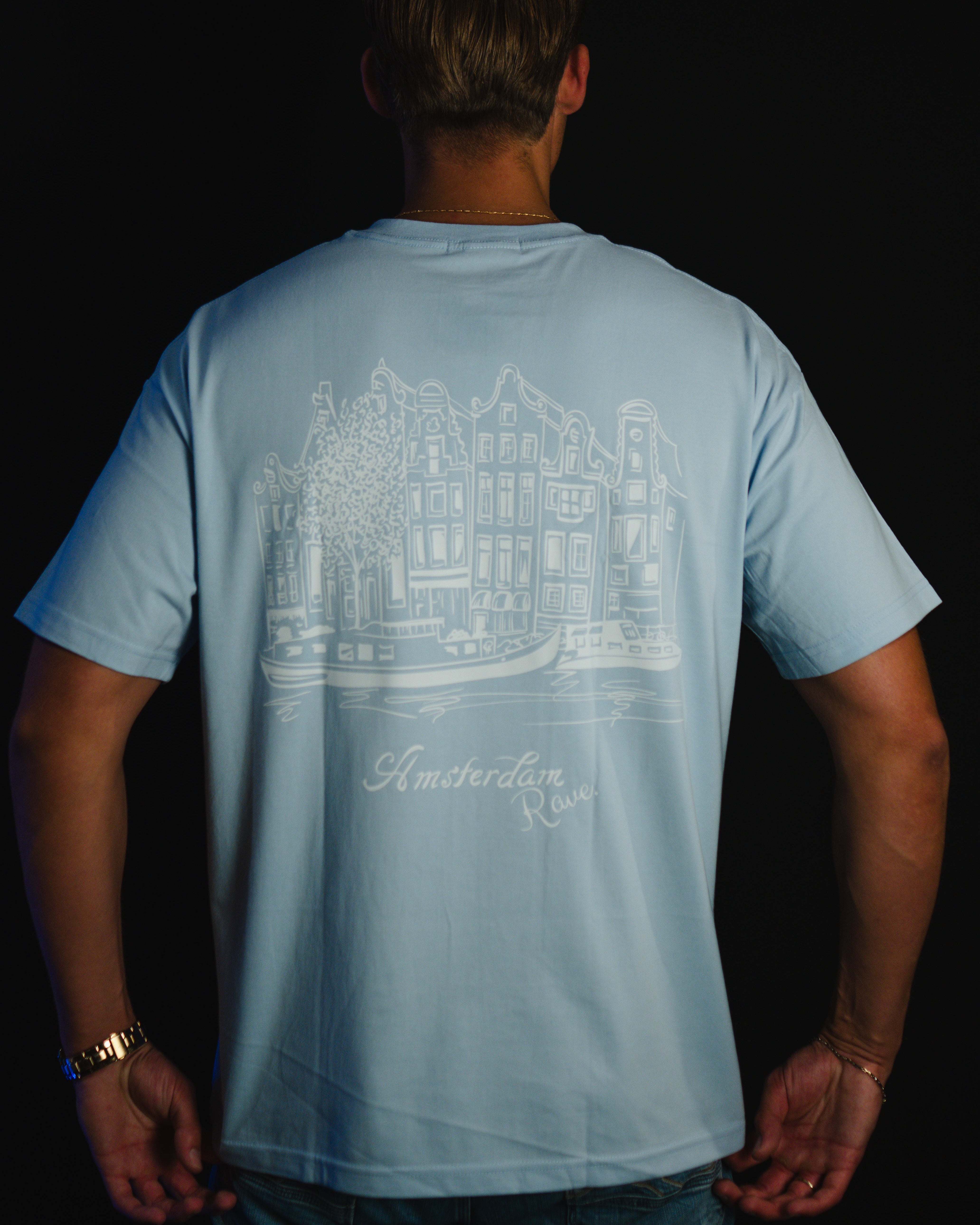 AmsterdamRave. Baby Blue T-Shirt AmsterdamRave