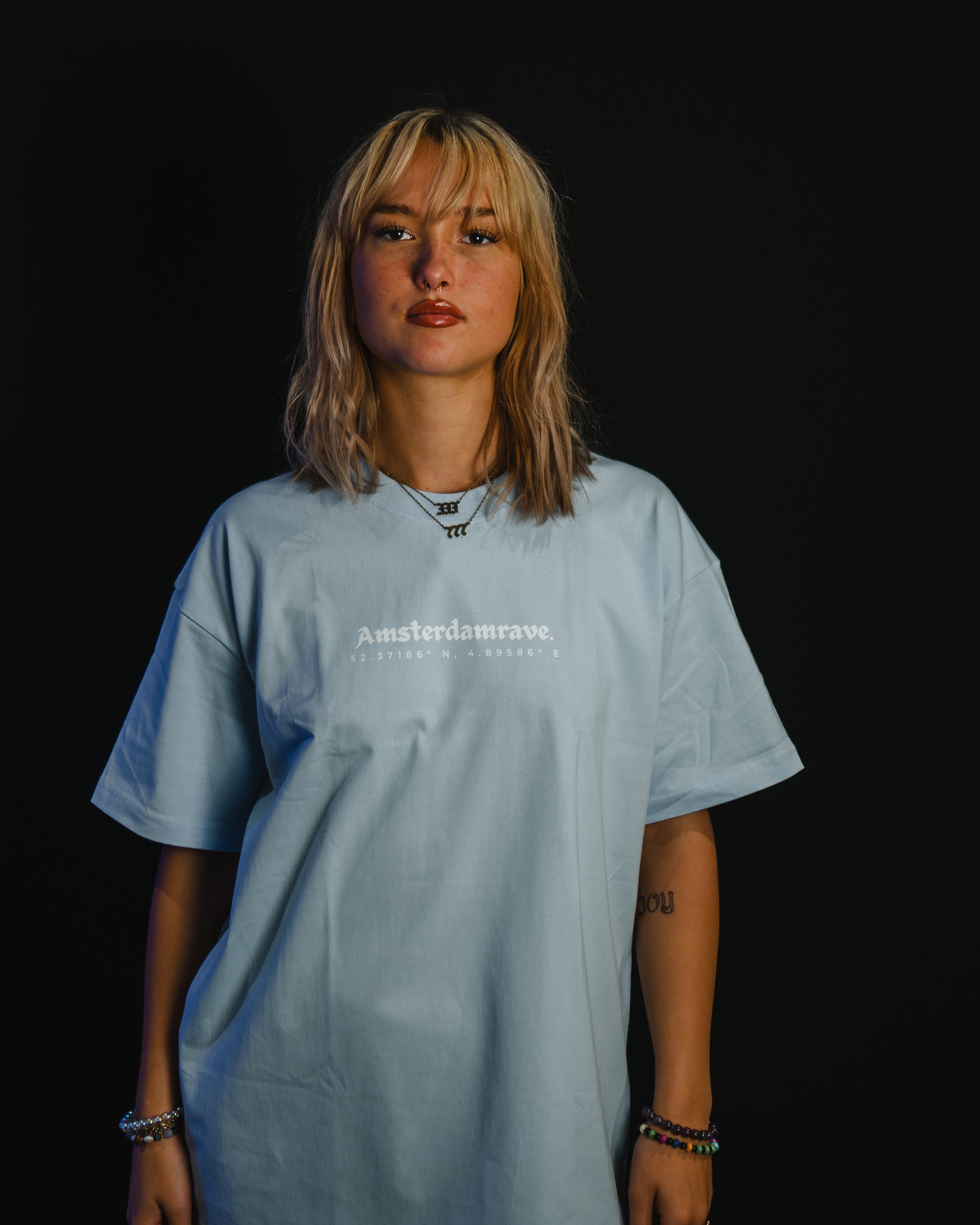 AmsterdamRave. Baby Blue T-Shirt AmsterdamRave