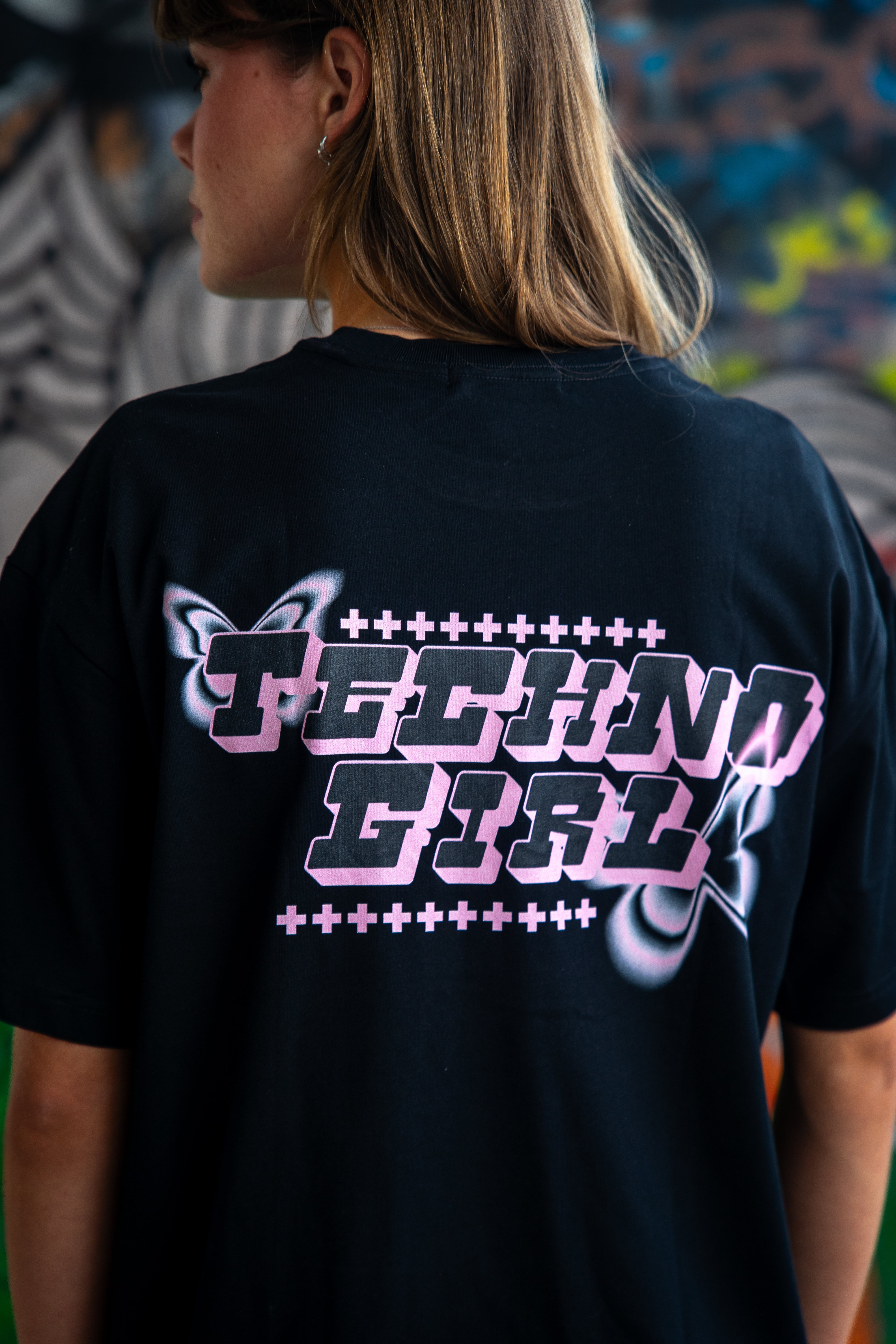 Techno Girl – Oversized Jersey Shirt AmsterdamRave