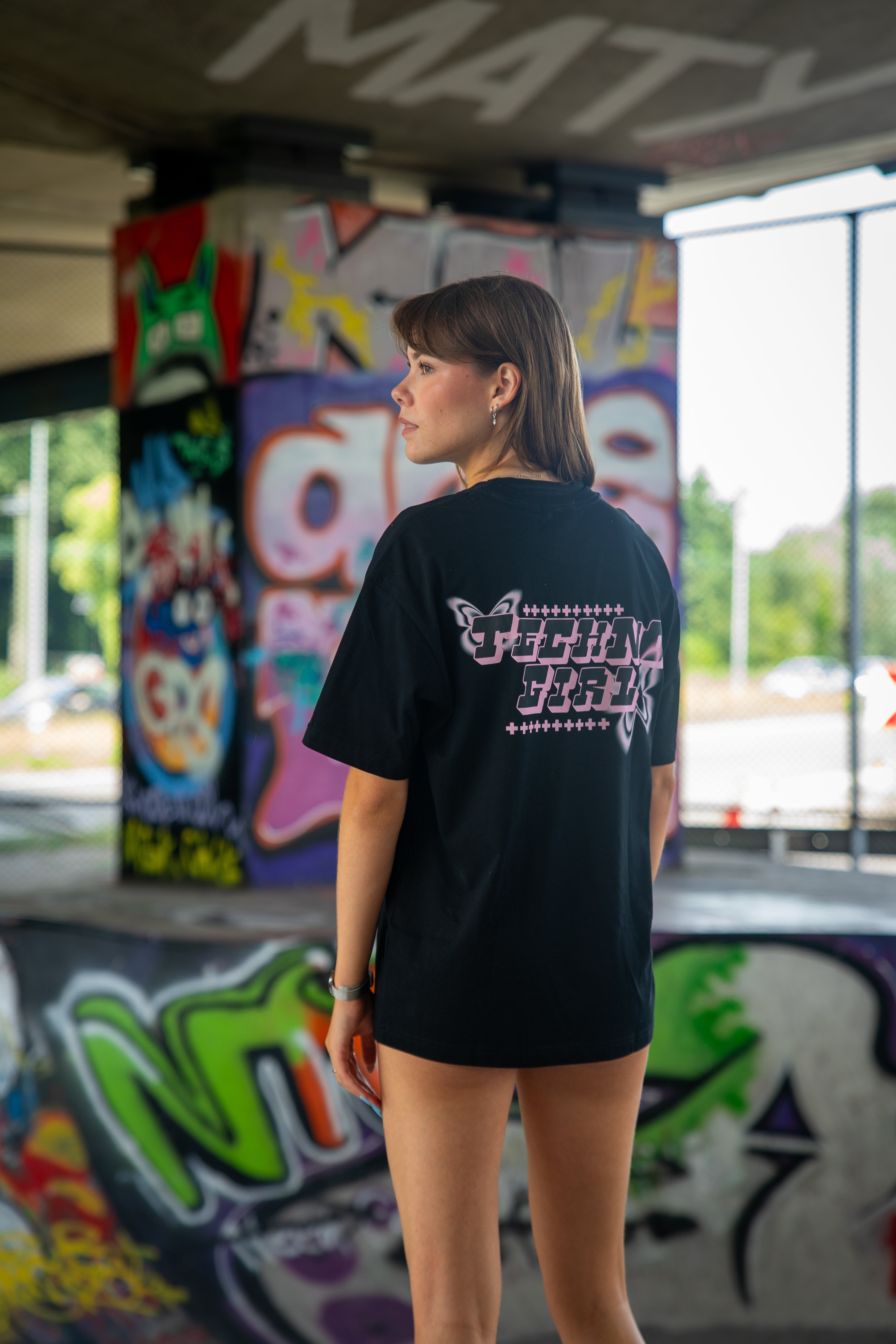 Techno Girl – Oversized Jersey Shirt AmsterdamRave